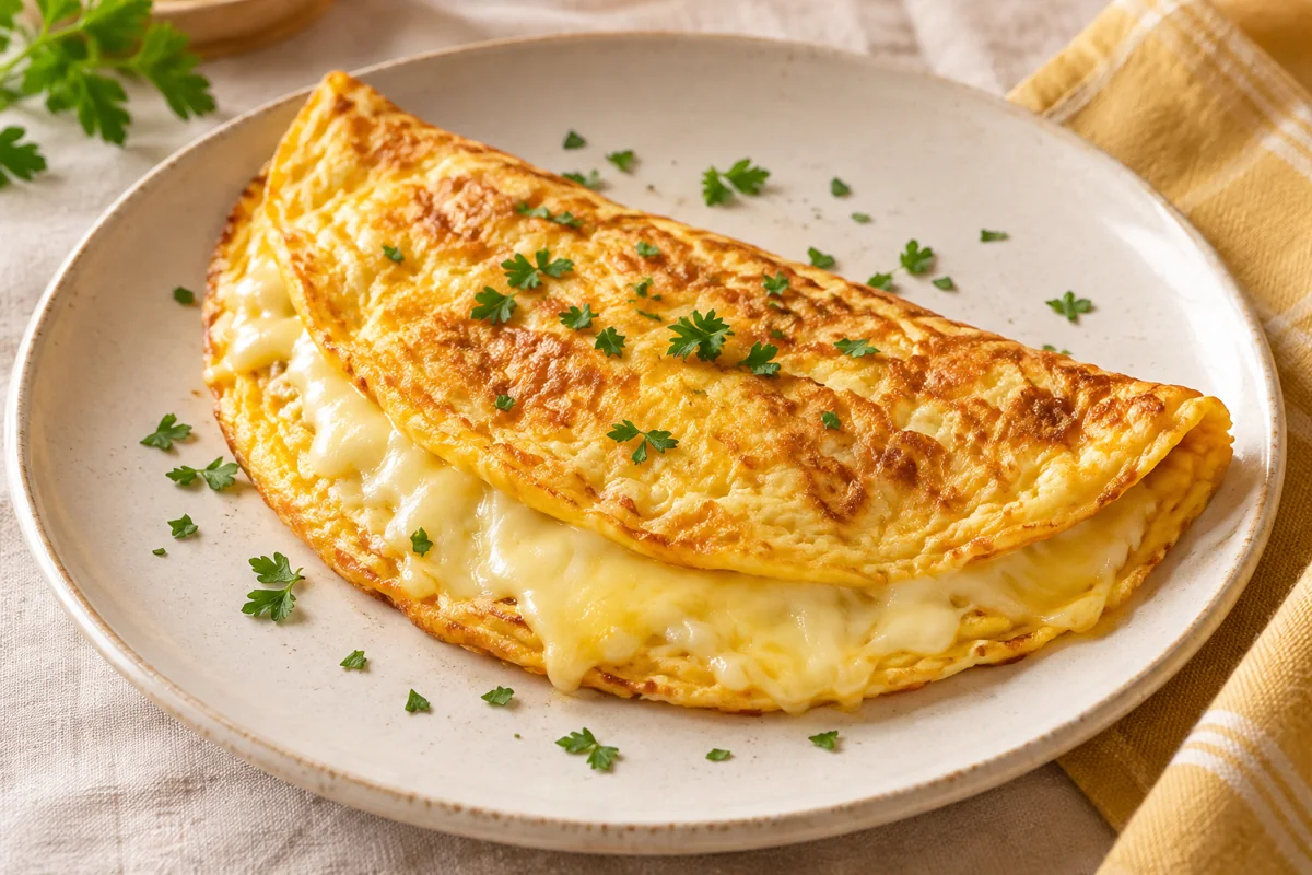 Kaşarlı Omlet için temsili sunum