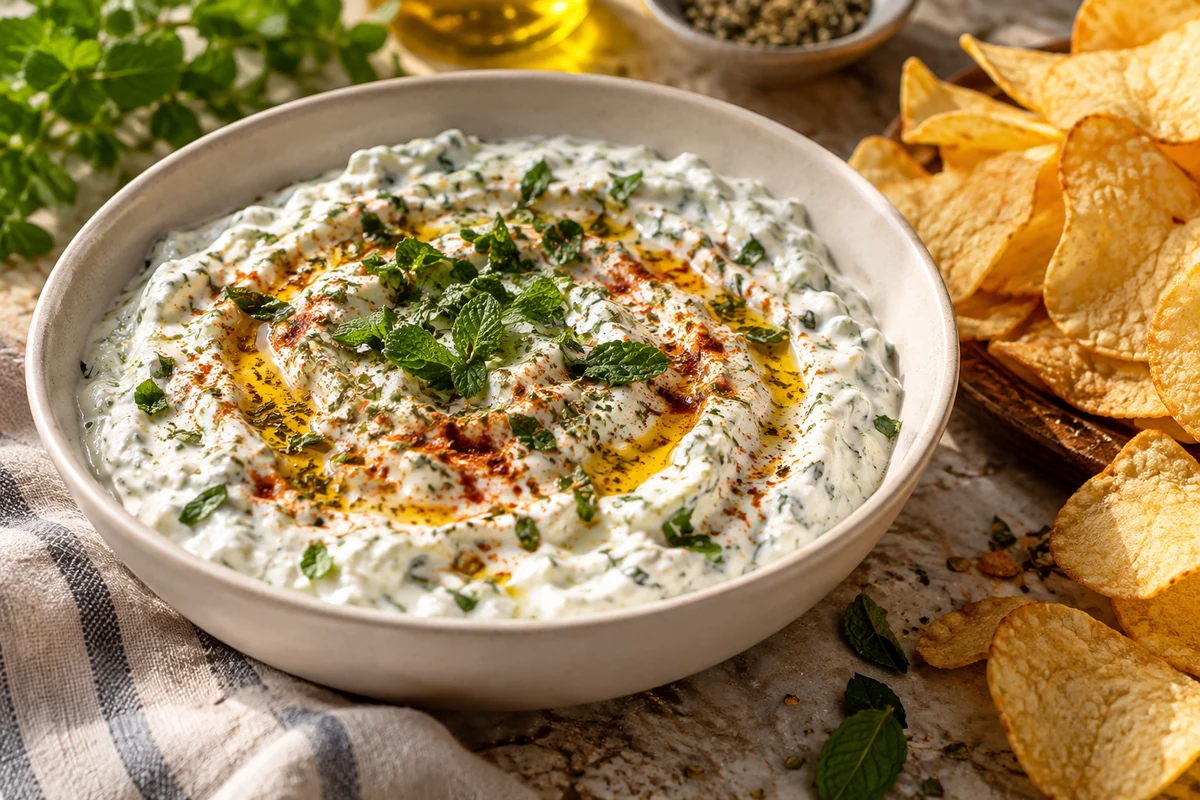 Baharatlı Cips Sosu için temsili sunum