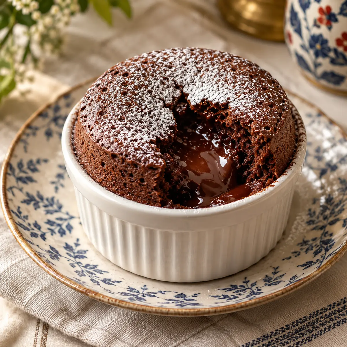 Çikolatalı Sufle için temsili sunum