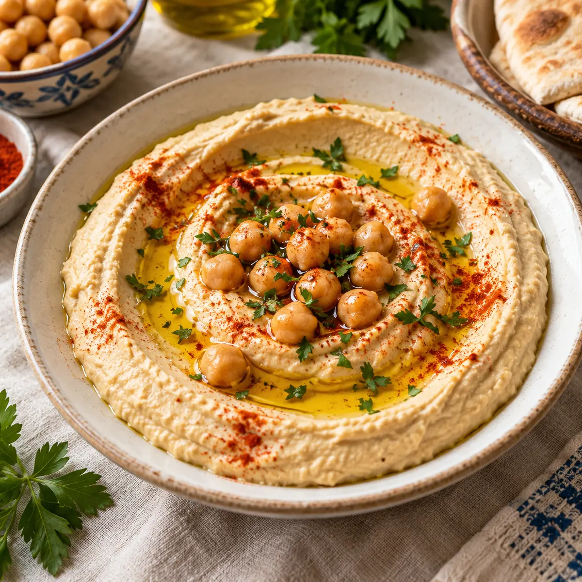 Humus için temsili sunum