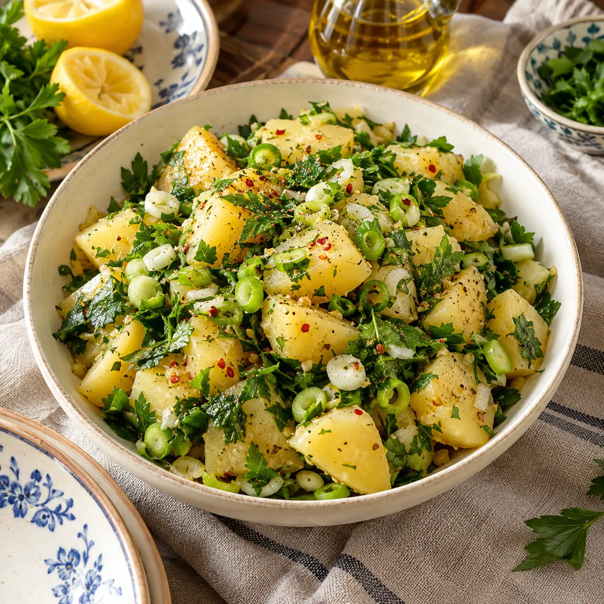 Patates Salatası için temsili sunum