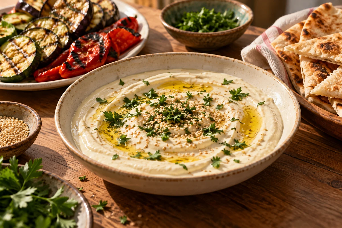 Tahinli Dip Sos için temsili sunum